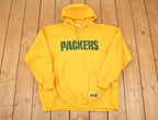 Vintage 1990s Green Bay Packers Embroidered NFL Hoodie Sweatshirt Mens XXL