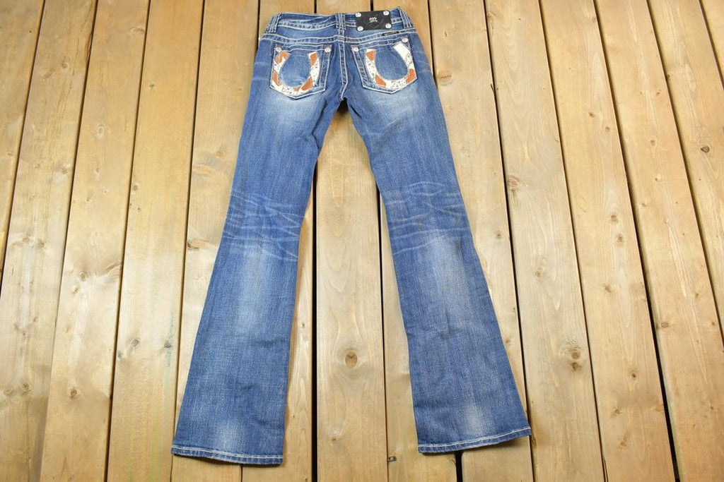 Vintage Y2K Miss Me Bedazzled Low Rise Jeans Size 26x31