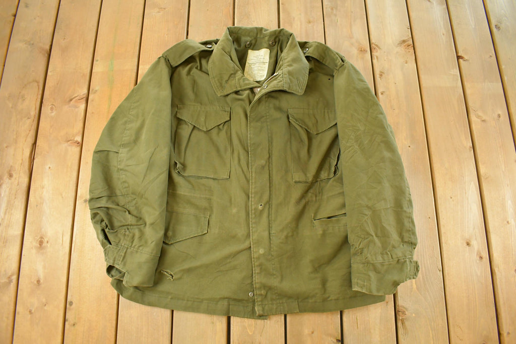 Vintage 1970s Distressed M-65 Military Field Coat Men's XL