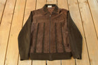 Vintage 1980s Kowa Knit Leather Suede Jacket Men's Medium