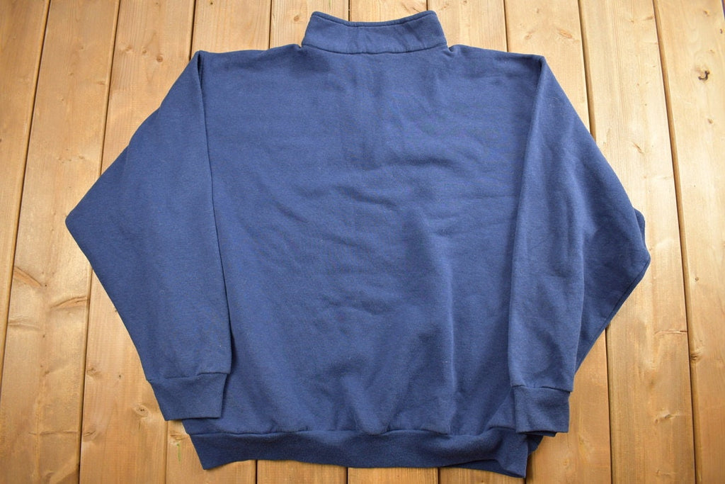 Vintage 1990s Australia AUS Quarter Zip Mockneck Sweatshirt