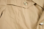Vintage 1980s Beige Trench Coat Jacket