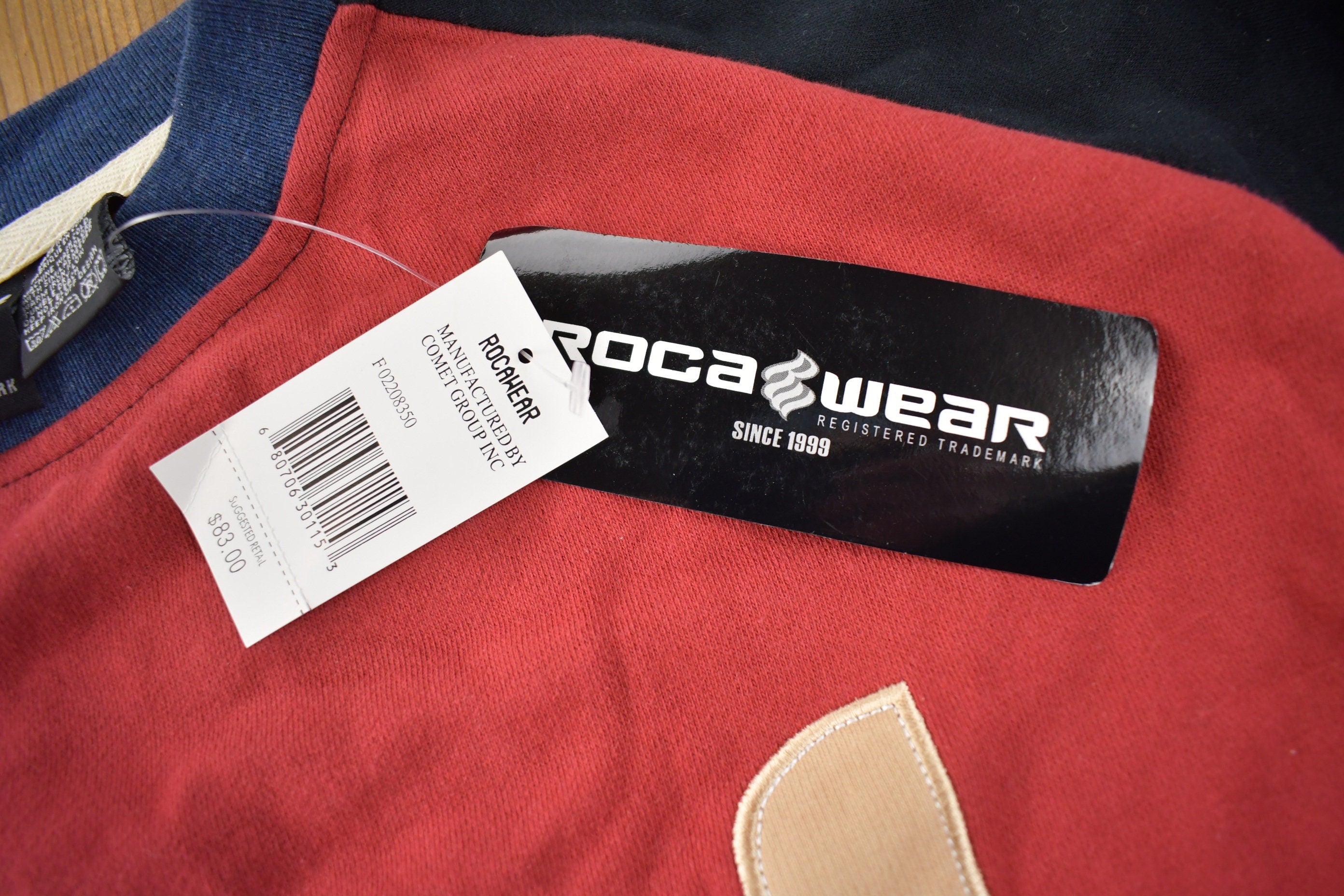 Vintage 1999 Roc A Wear Dead Stock Embroidered Crewneck Sweatshirt Size XXXL