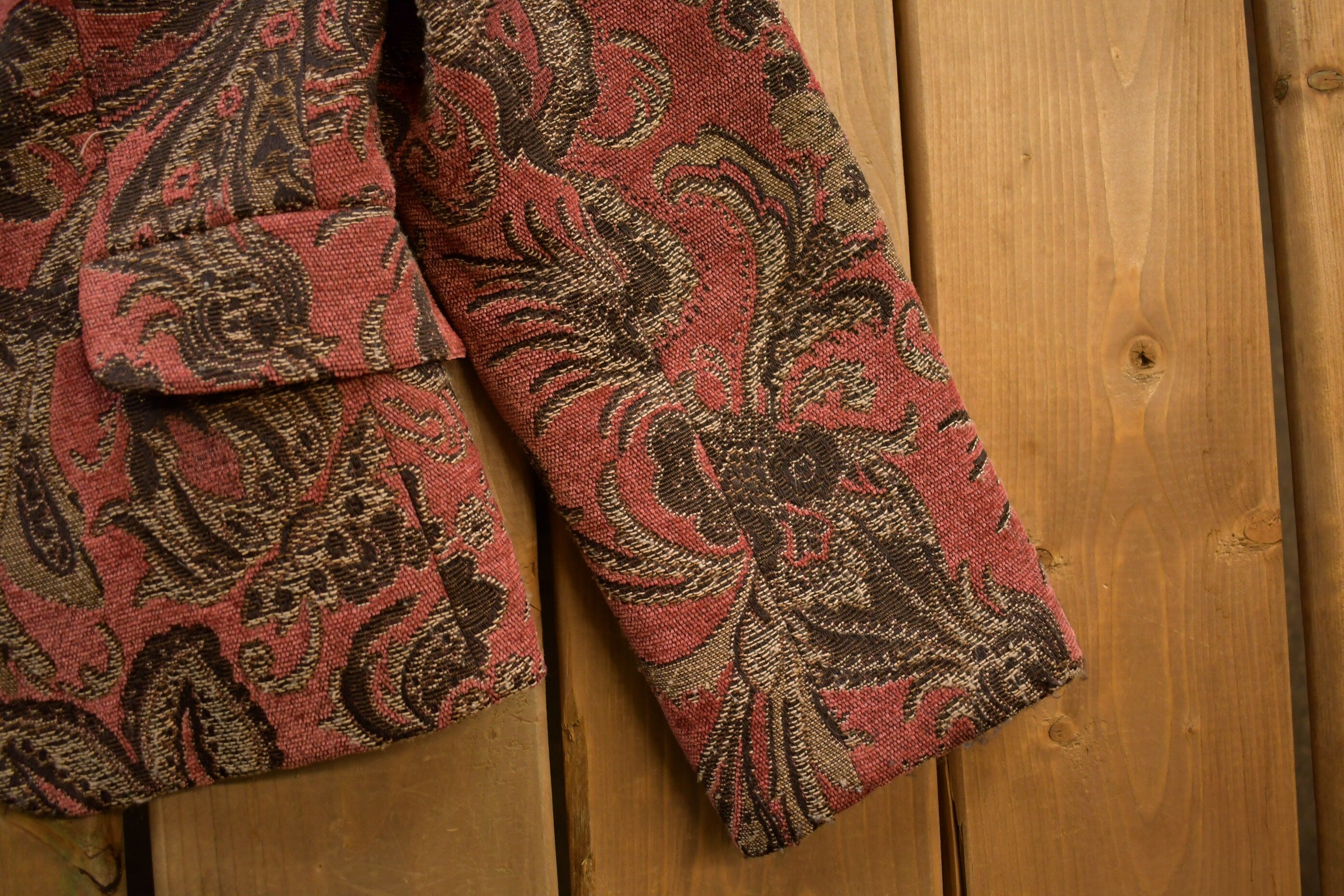 Vintage 1990s Lana Lee All Over Print Knitted Blazer