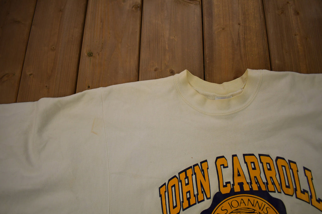Vintage 1990s John Carroll University Collegiate Champion Reverse Weave Crewneck