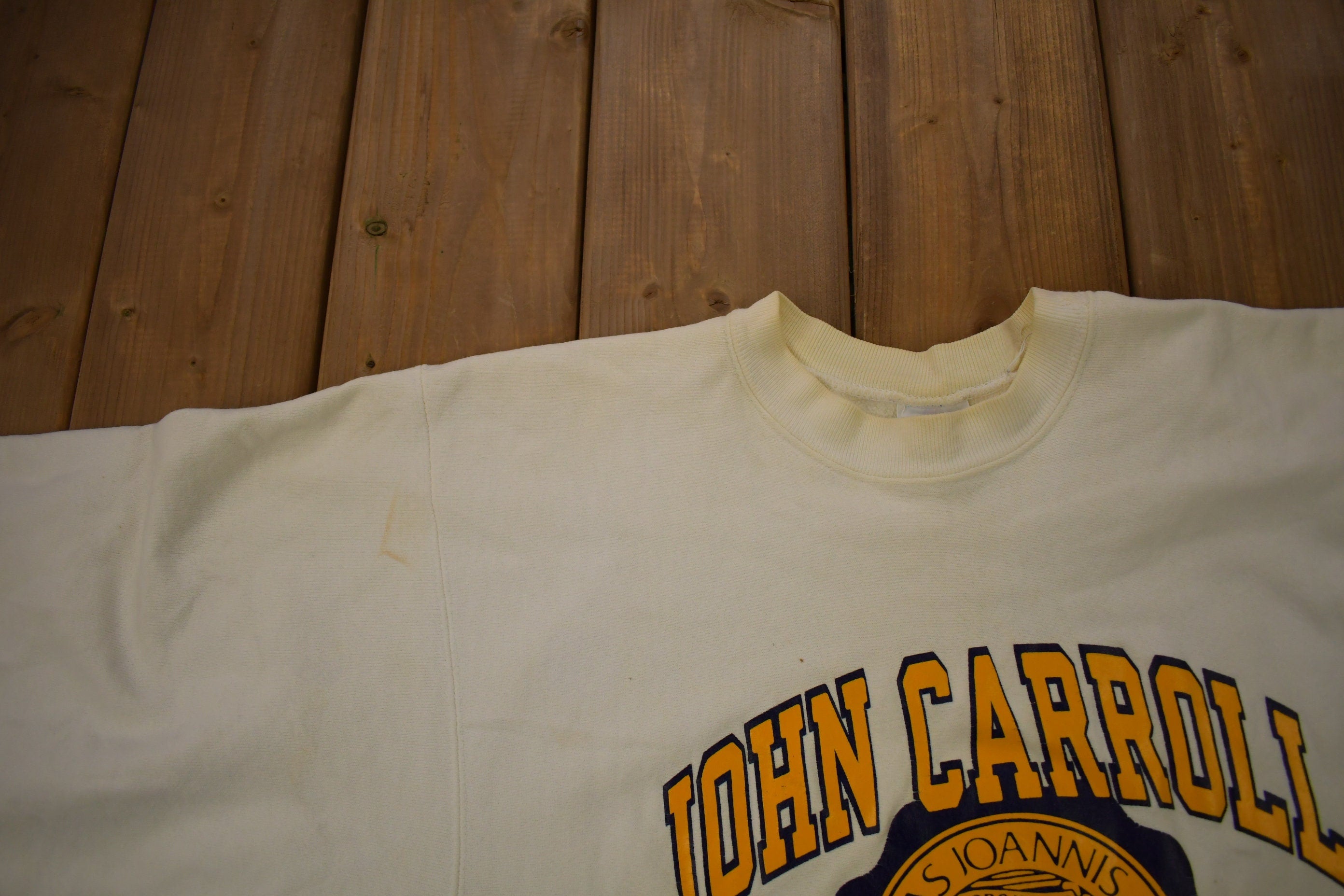 Vintage 1990s John Carroll University Collegiate Champion Reverse Weave Crewneck