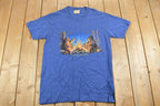 Vintage 1990s The Mountain Mines Bigger Bonfire Theme Graphic T-Shirt