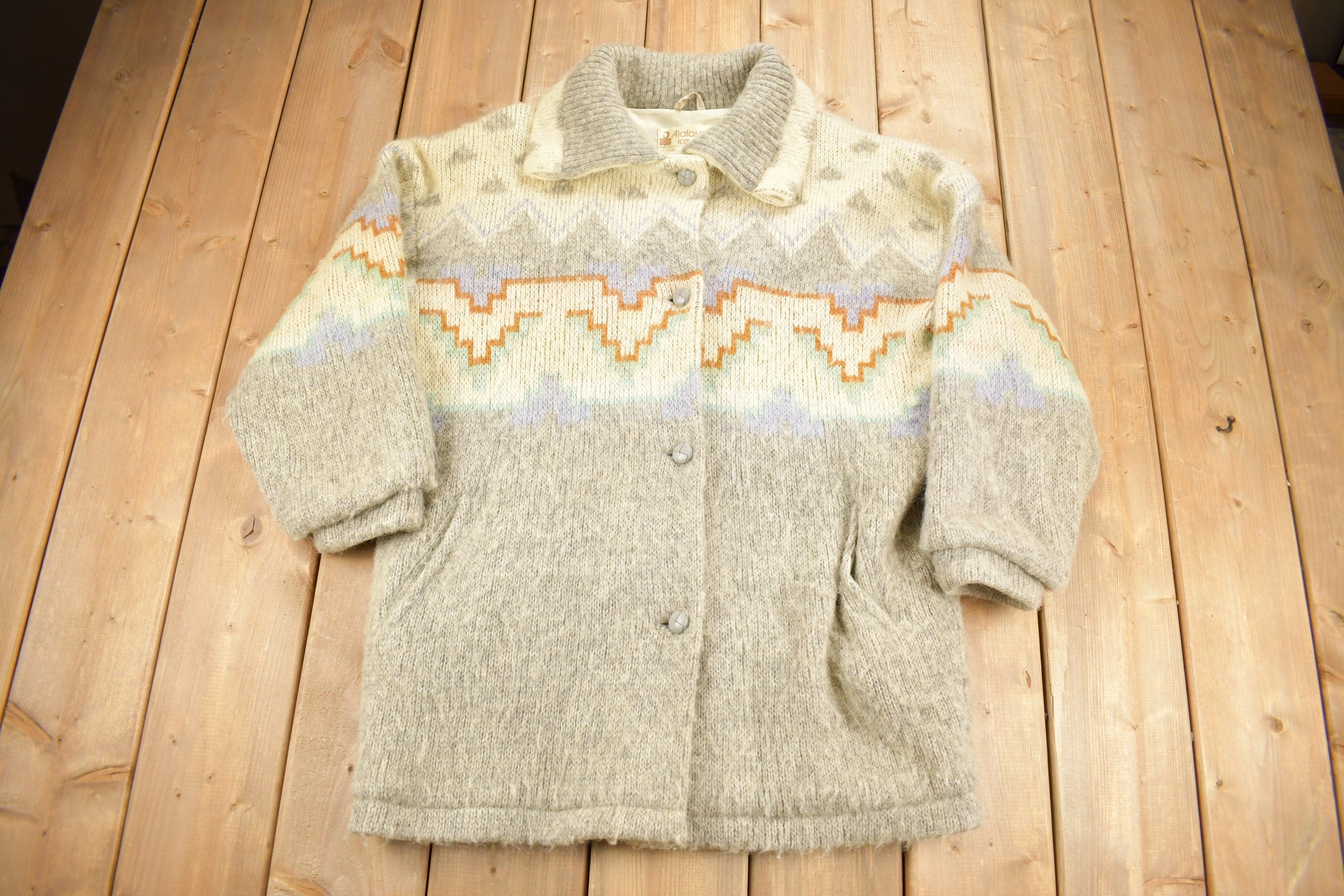 Vintage 1980s Alafoss Icewool Wool Jacket