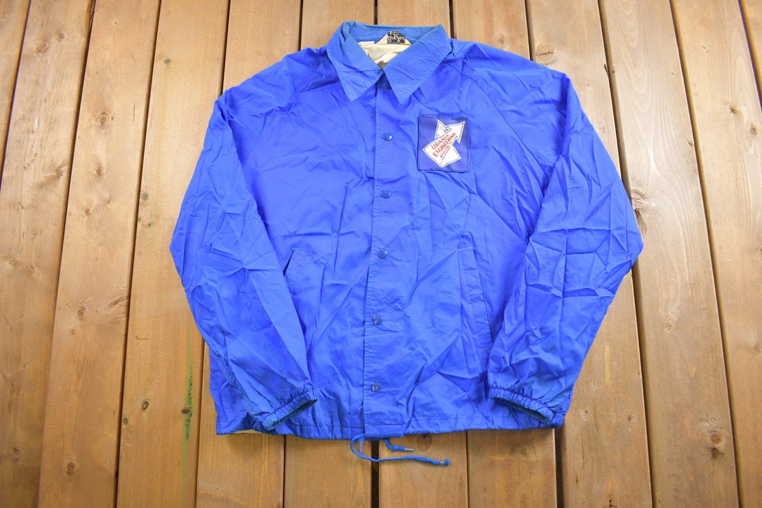 Vintage 1980s Bo - Jac Urania Engineering Satin Bomber Jacket
