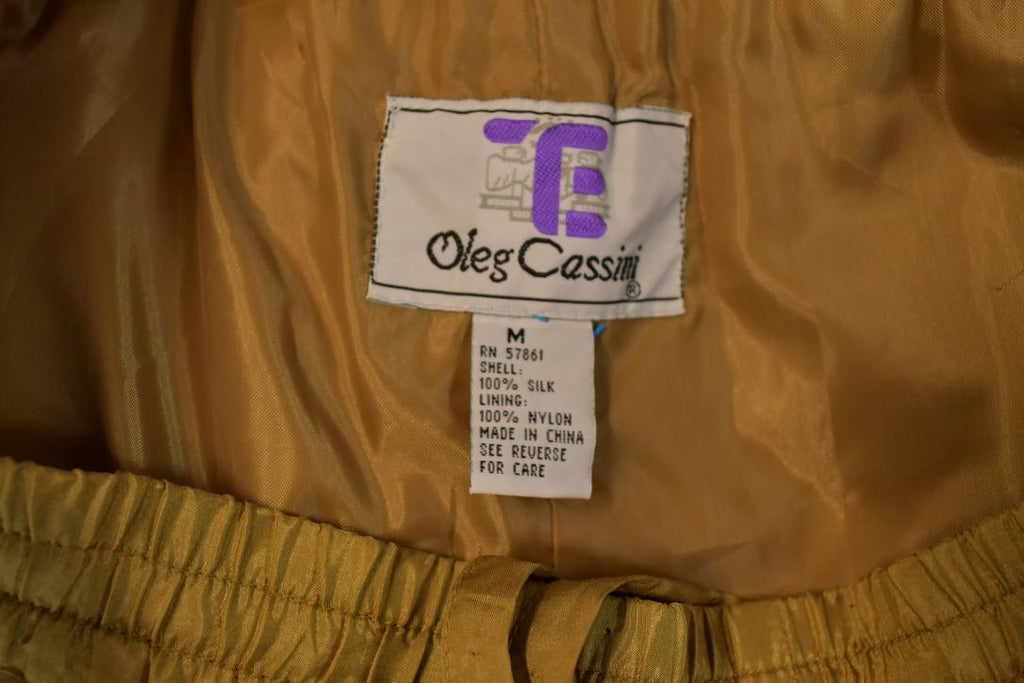 Vintage 1960s Oleg Cassini Silk Pants