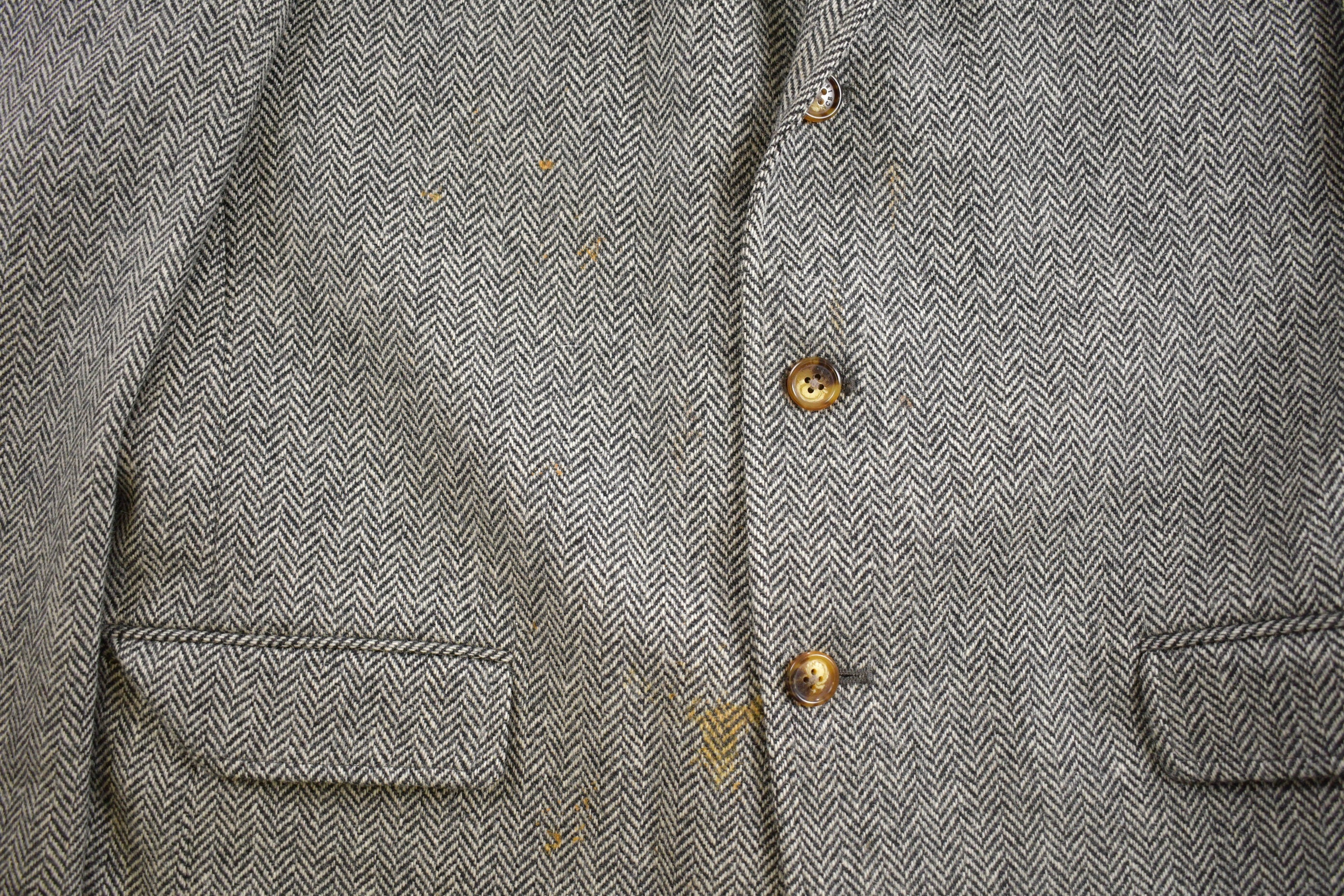 Vintage 1980s Orvis Herringbone Blazer Button Up Shirt
