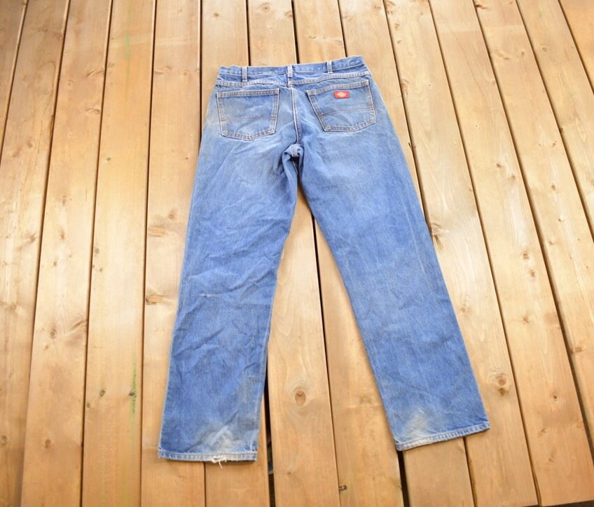 Vintage 1990s Dickies Blue Denim Jeans 34x32