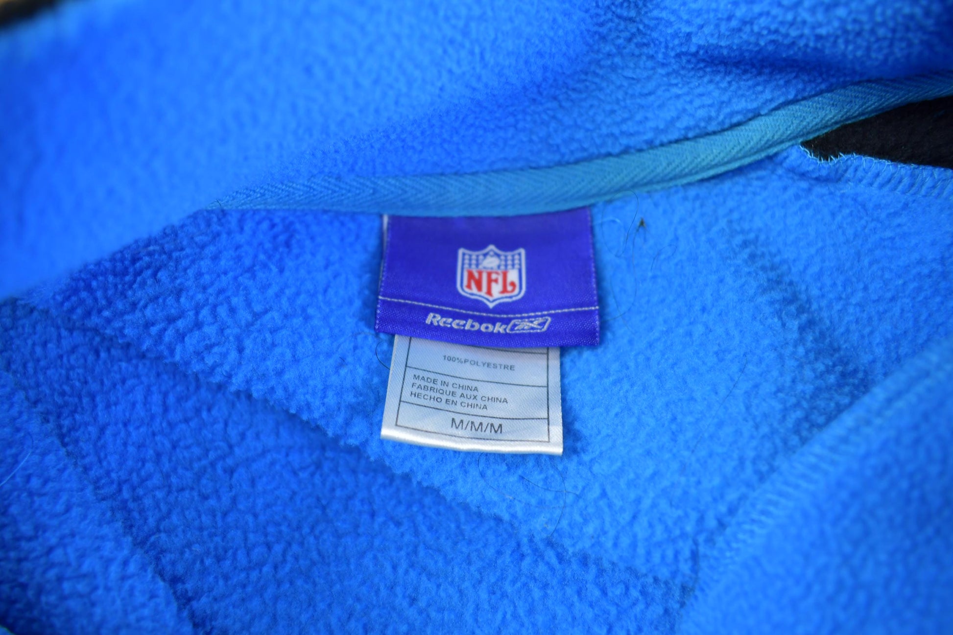 Vintage 2000s NFL Reebok Carolina Panthers Embroidered Fleece Sweater