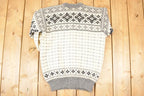 Vintage 1990's Abstract Snowflake Wool Knit Cardigan Sweater Men's S