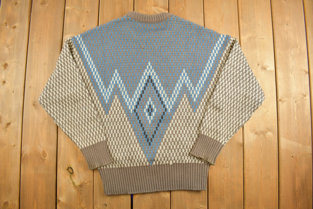 Vintage 1990s Brown Knitted Crewneck Sweater