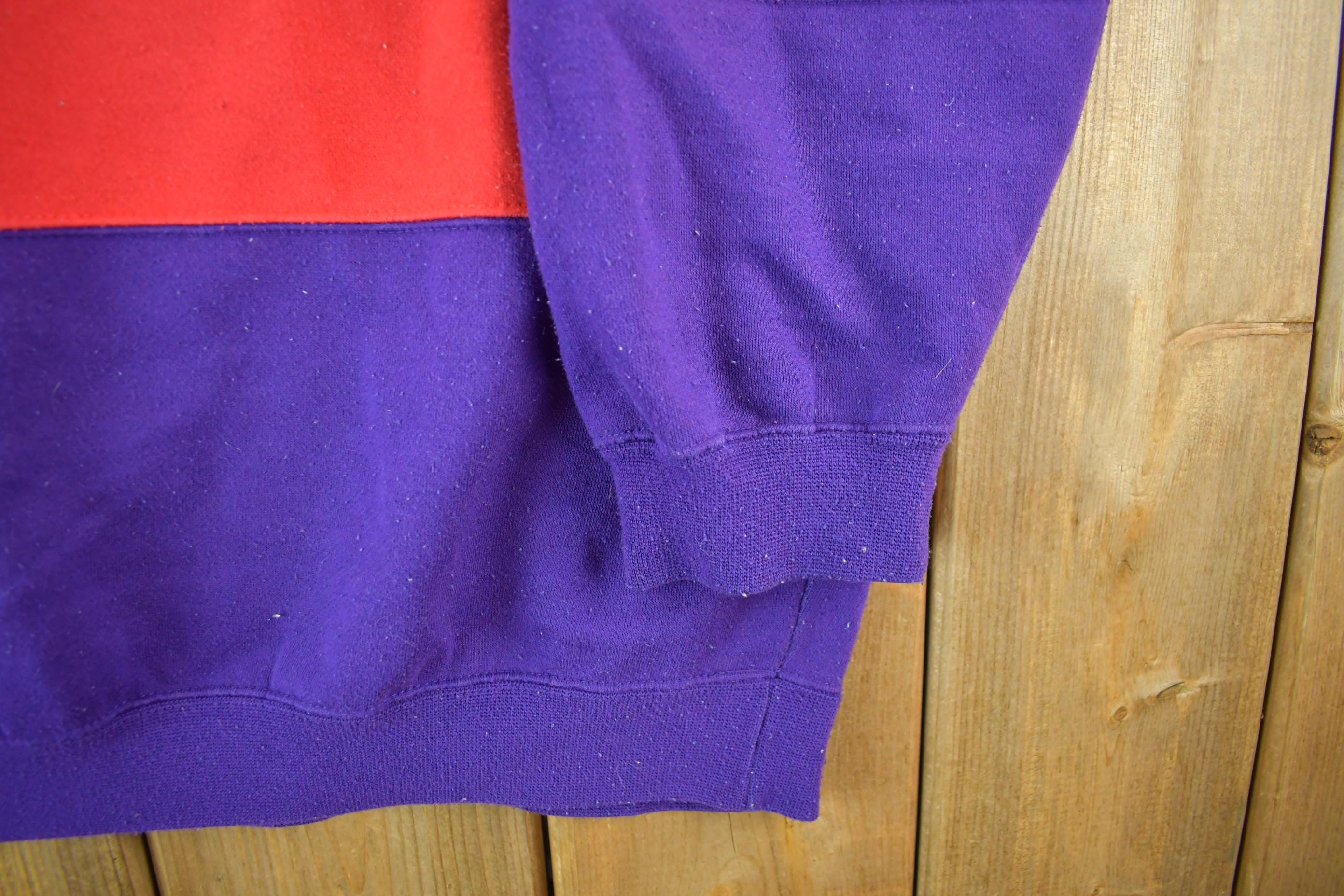 Vintage 1990s Hunt Club Color Block Crewneck Sweatshirt Adult 3X