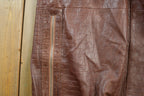 Vintage 1980s Mondial Women's Full Length Alligator Print Leather Trench Coat