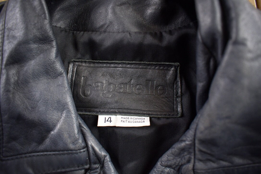 Vintage 1990s Bagatelle Leather Biker Jacket