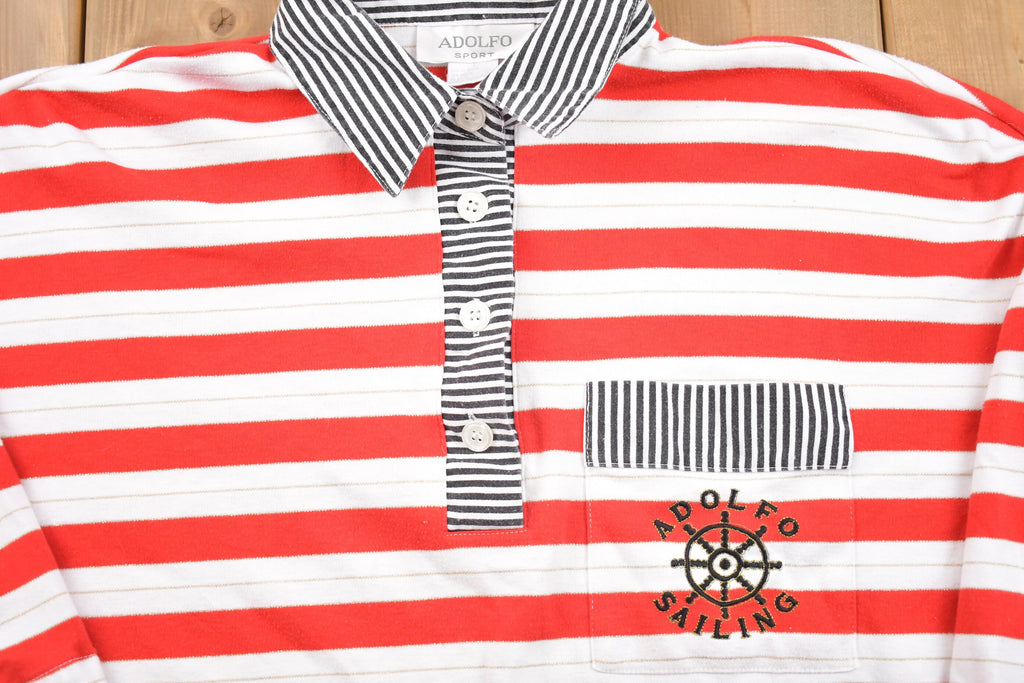 Vintage 90's Adolfo Sailing Button Up Shirt