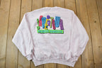 Vintage 1990s Jamestown North Dakota Neon Design Crewneck Sweatshirt