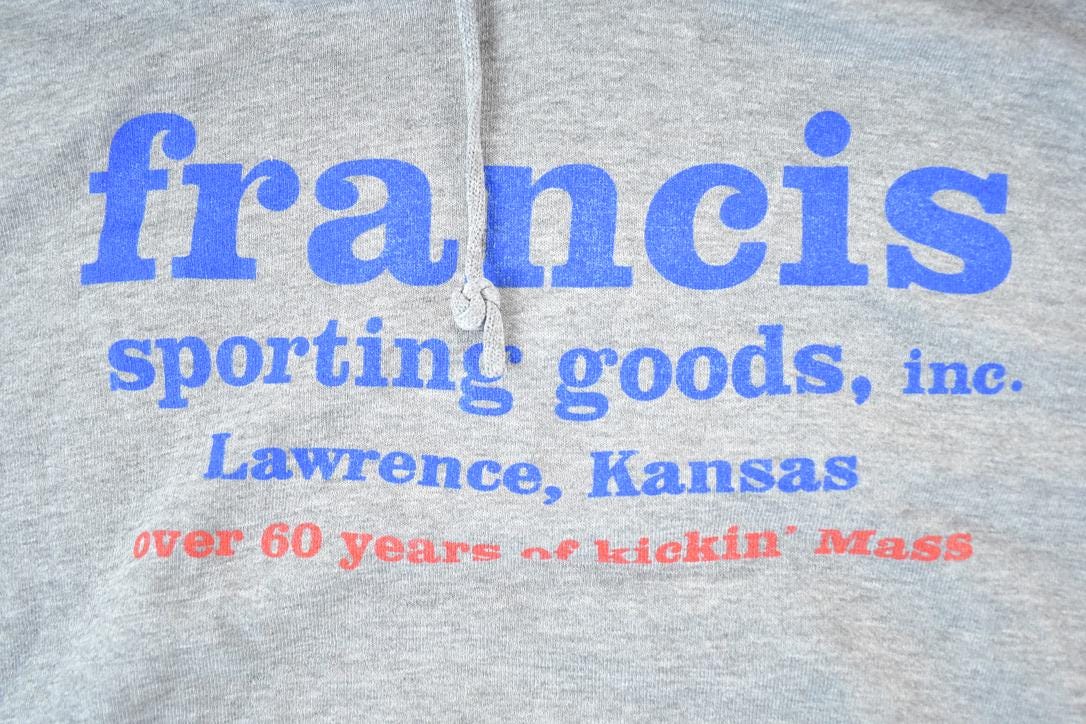 Vintage 1990s Francis Sporting Goods Lawrence Kansas Hoodie Sweatshirt Mens XXL