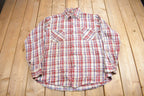 Vintage 1970s Buckeye Plaid Flannel Button Up Shirt