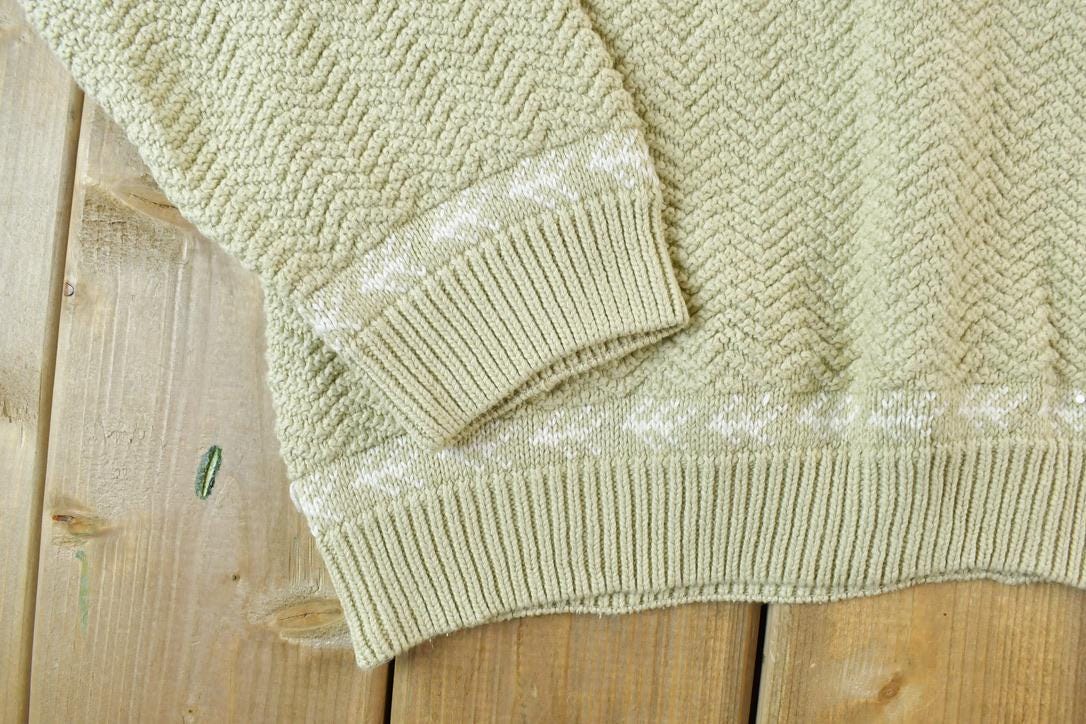 Vintage 1990s Cabelas For Women Lake House Chunky Knit Crewneck Sweater