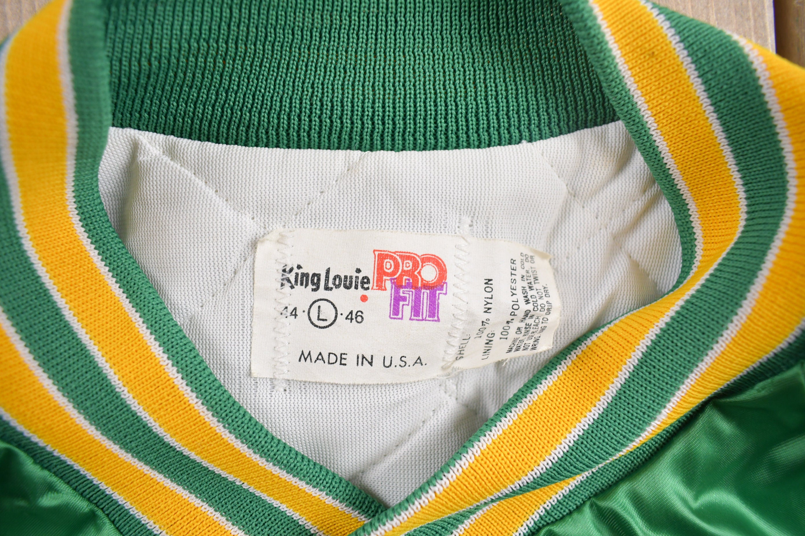 Vintage 1980s Marinette Central Softball Satin Bomber Jacket