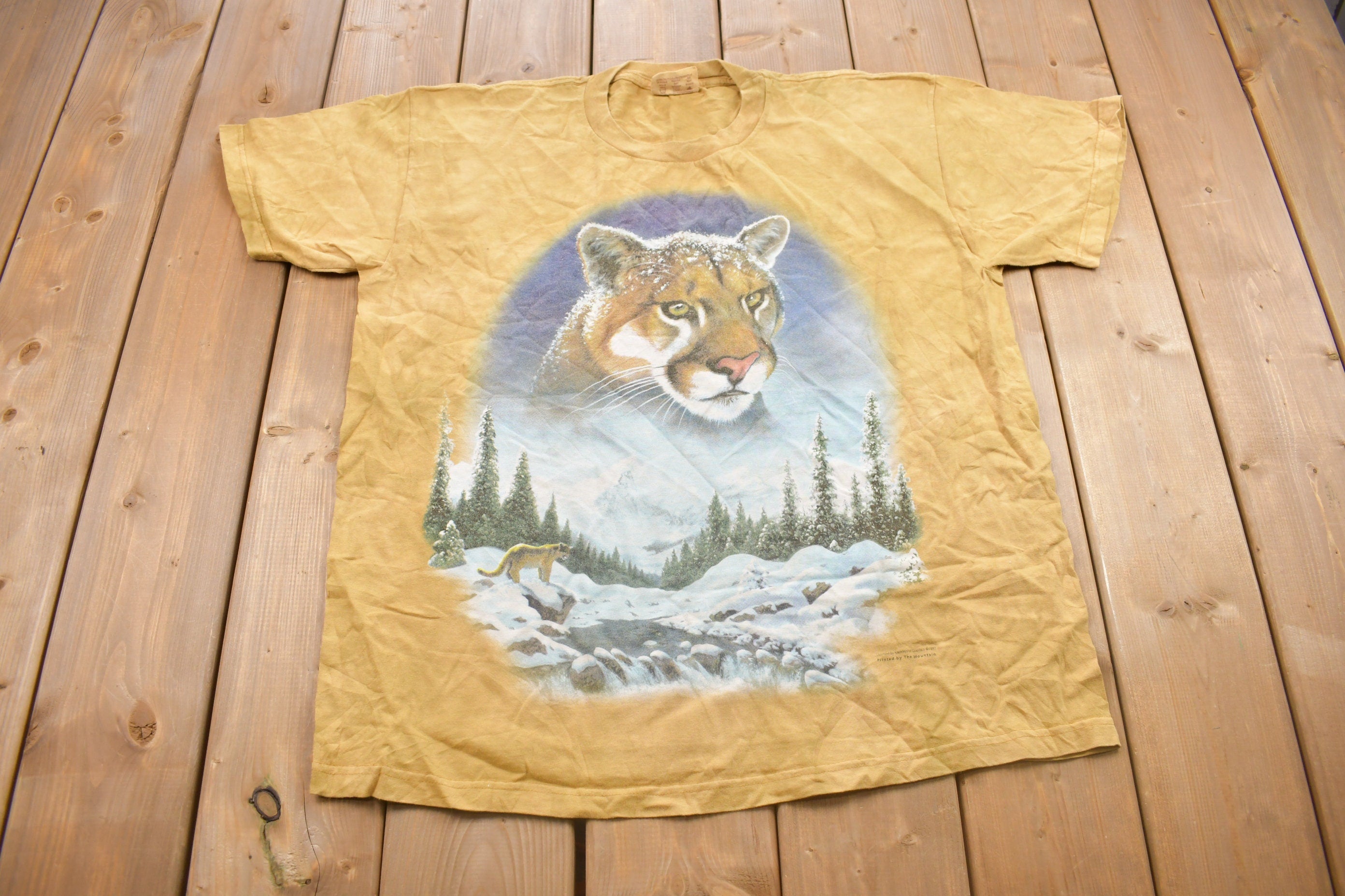 Vintage 1997 Mountain Lion Graphic T Shirt