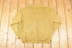 Vintage 1990s Towncraft Cable Knit Cardigan Sweater Men's L