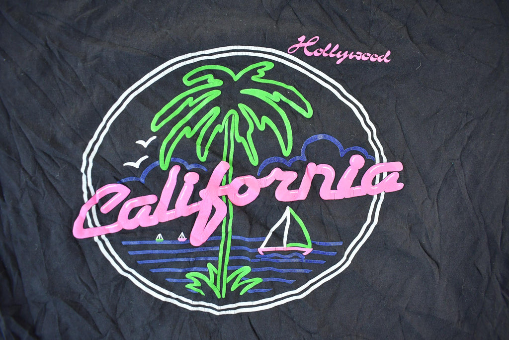 Vintage 1990s Hollywood California Souvenir Travel T Shirt Men's XL