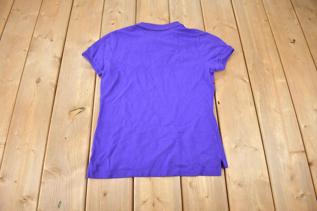 Vintage 2000s Polo Ralph Lauren Big Horse Embroidered Skinny Polo Button Up Shirt