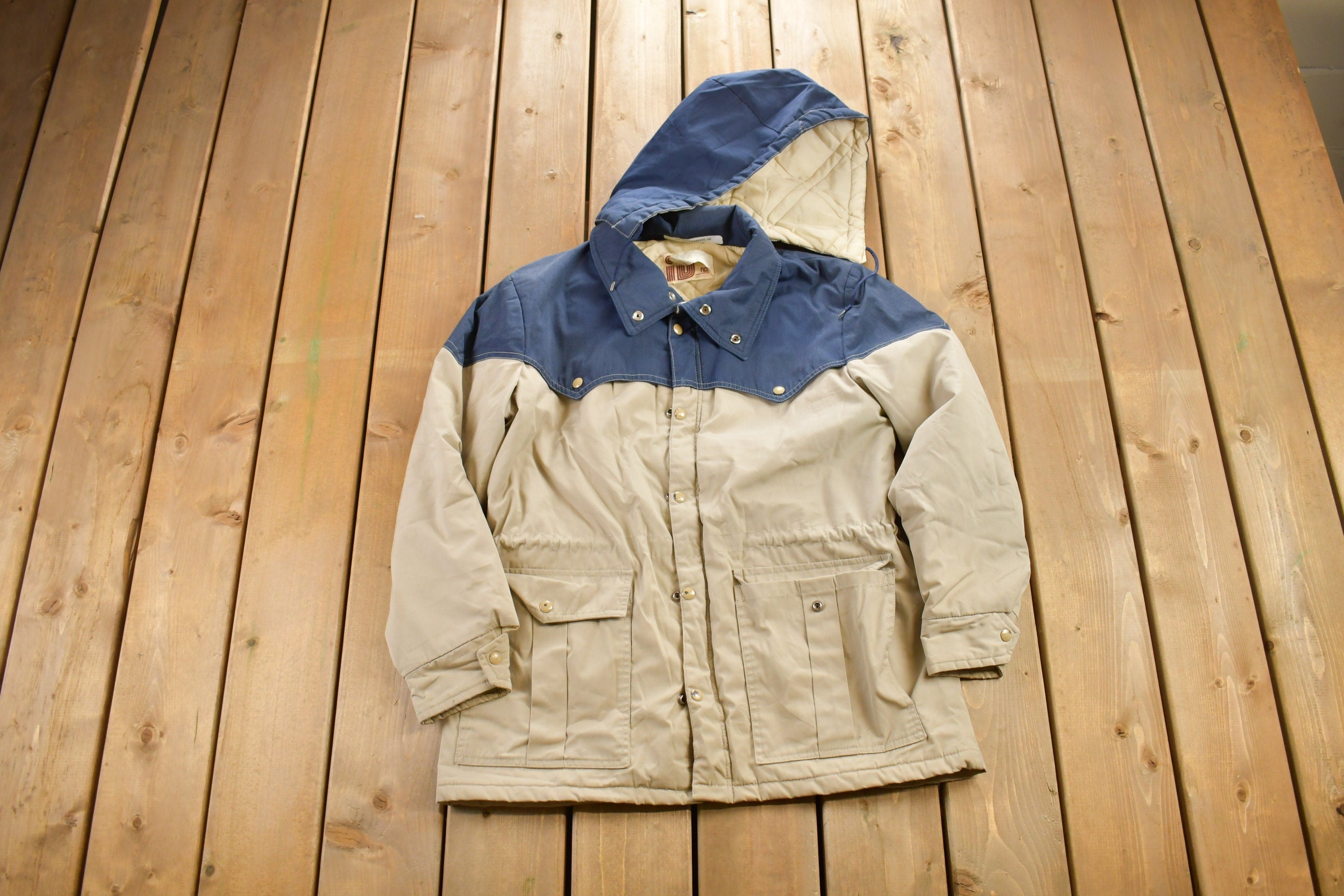 Vintage 1980s ID Rice Color Block Ski Jacket