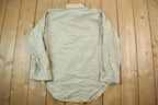 Vintage 1990s Blank Tan Button Up Shirt