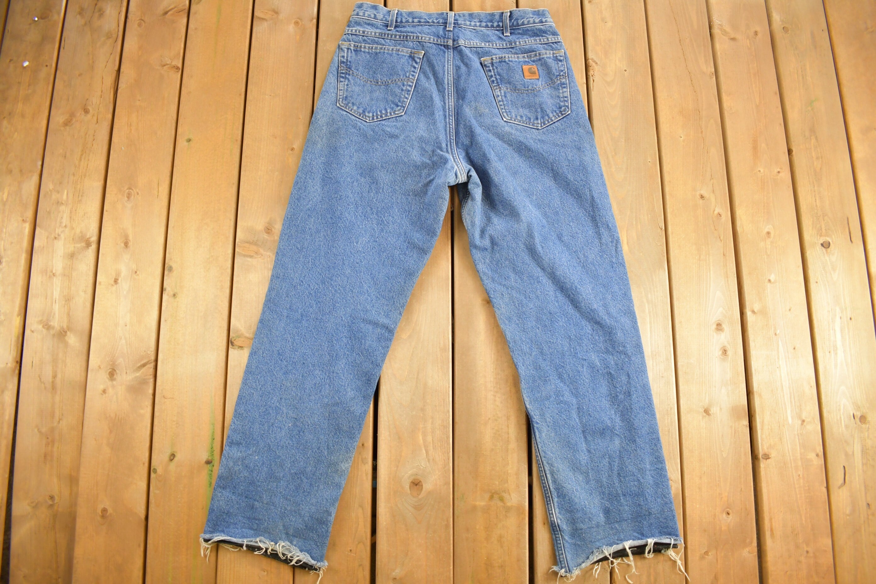 Vintage 1990s Carhartt Lined Carpenter Work Pants Size 34 x 31