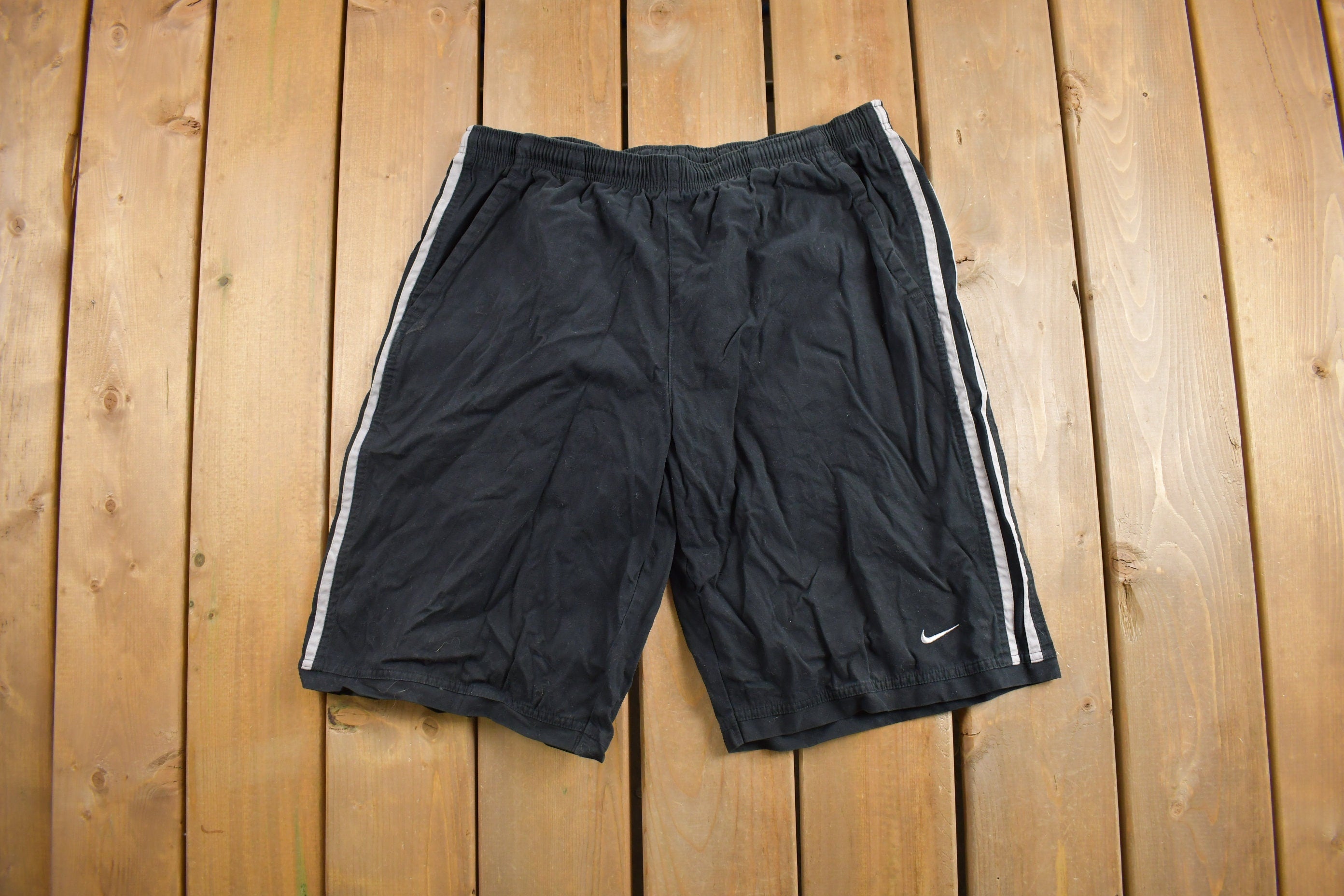 Vintage Y2K Nike Mini Swoosh Cotton Shorts Size Large