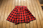 Vintage 1980s Buffalo Plaid Wool Button Up Shirt