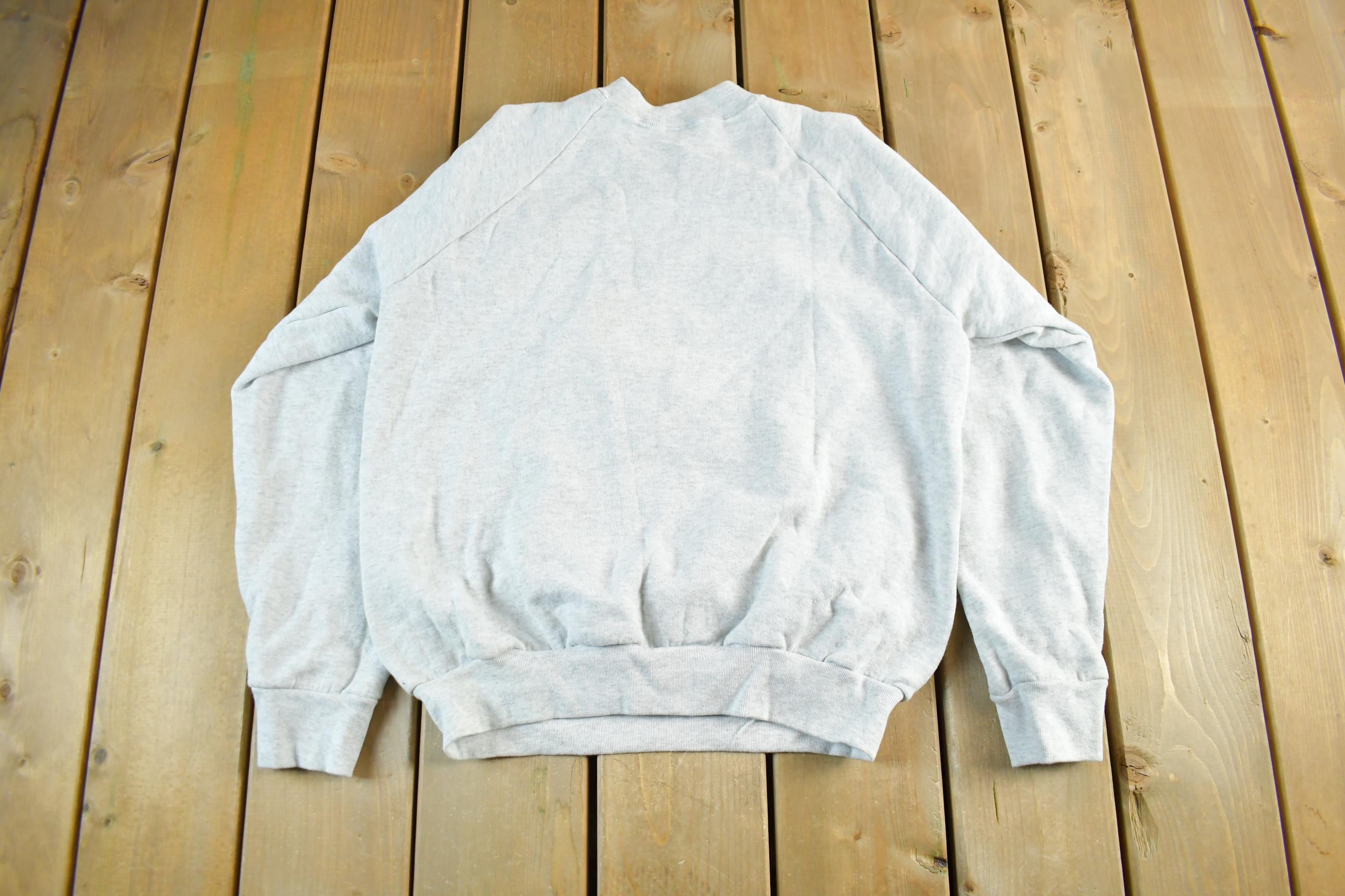 Vintage 1990s Christmas Santa Helper Crewneck Sweatshirt Men's Small