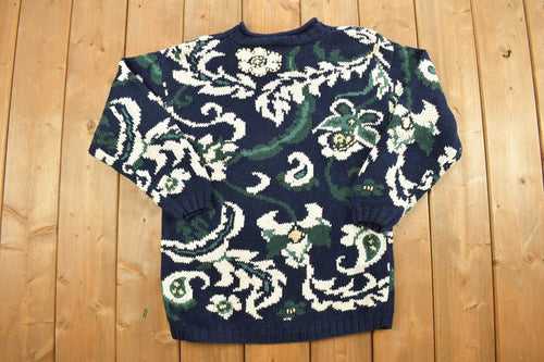 Vintage 1990s Paisley Graphic All Over Pattern Crewneck
