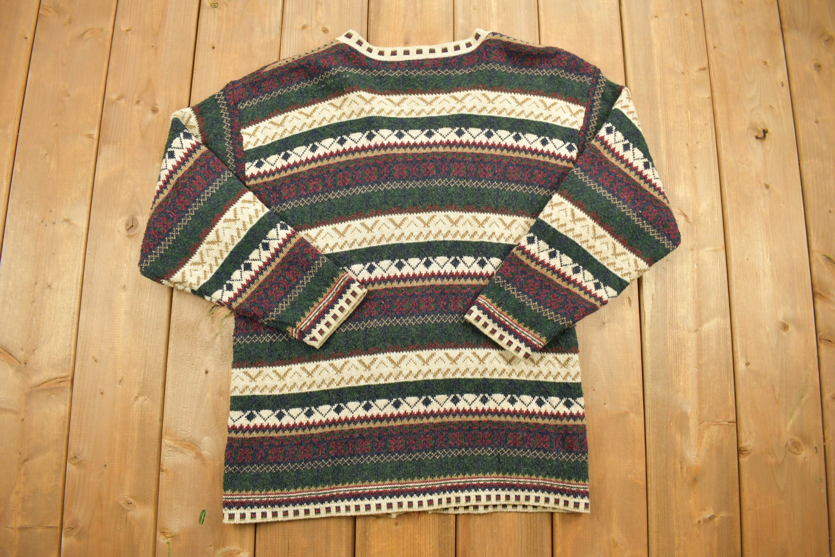 Vintage 1990s Simpatico Knitted Cardigan Sweater