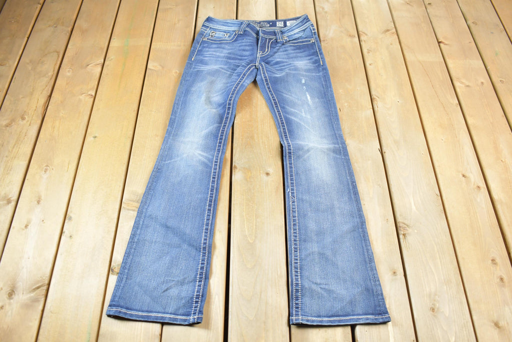 Vintage Y2K Miss Me Bedazzled Low Rise Jeans Size 26x33