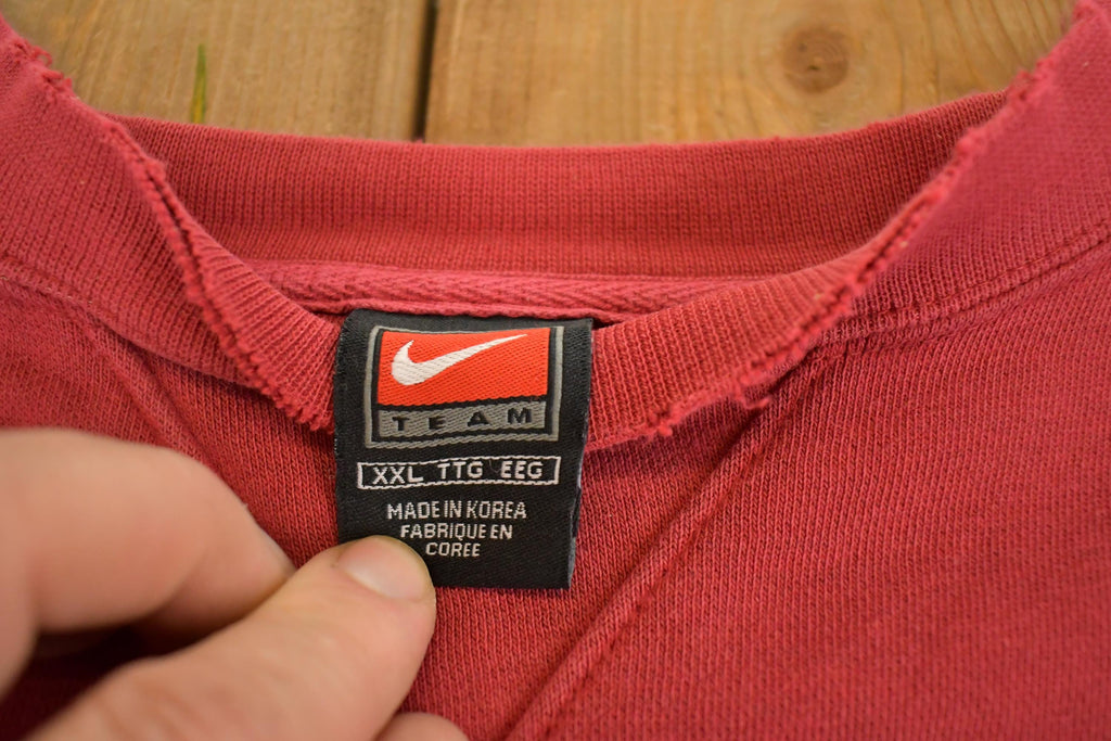 Vintage Y2K Nike Stanford Middle Swoosh Crewneck Sweatshirt Men's XL / NCAA College Spellout / 90s Heavyweight Collegiate Sweater