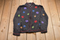 Vintage 1990s Christopher & Banks All Over Print Full Zip Knitted Sweater