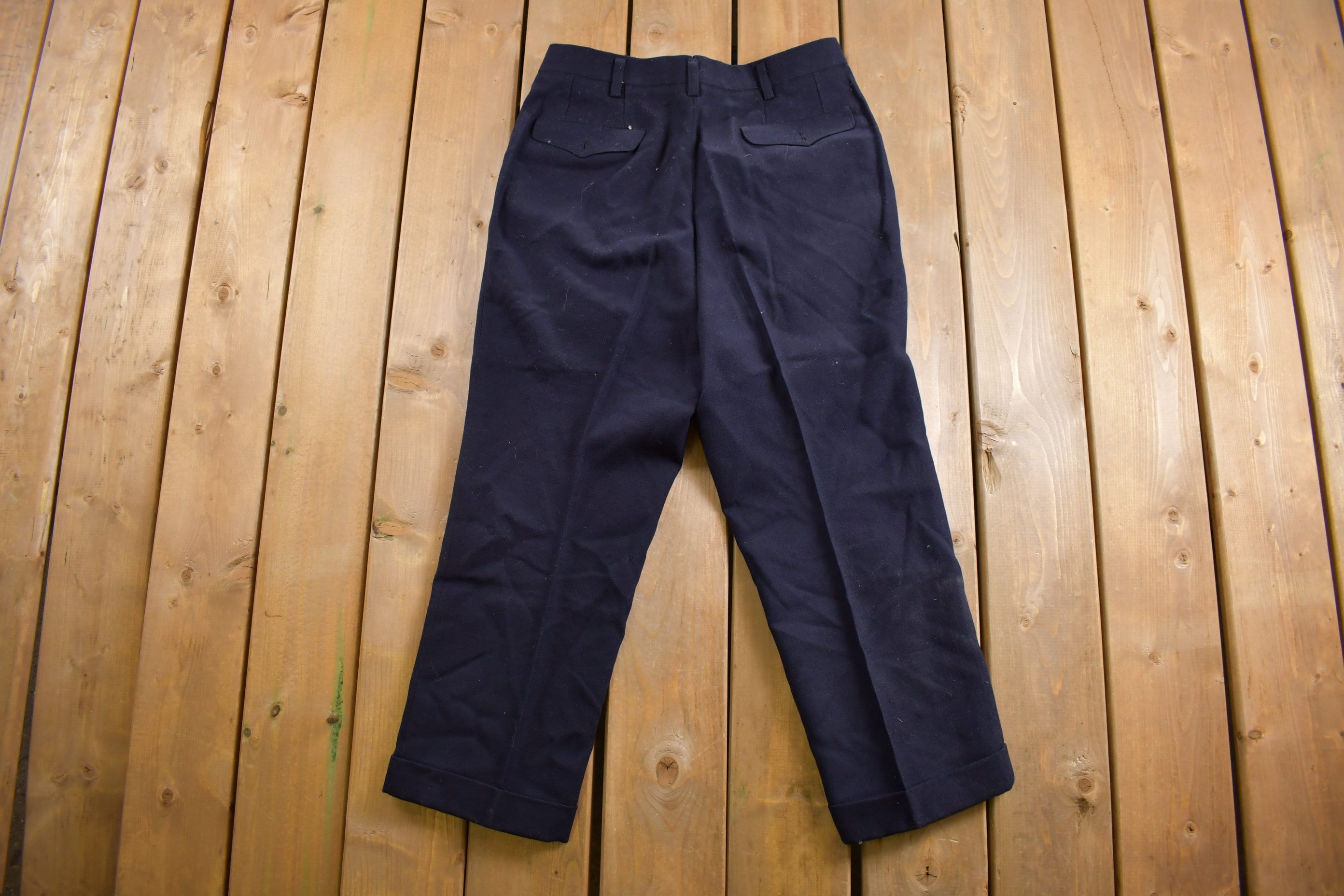 Vintage 1970s Pleated Trousers Size 32 x 23.5