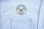 Vintage 1990s United States Army Denim Button Up Shirt