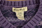 Vintage 1990s Eddie Bauer Geometric Knitted Crewneck Sweater  Vintage 90s Crewneck All Over Pattern  Outdoorsman  Fall Wear
