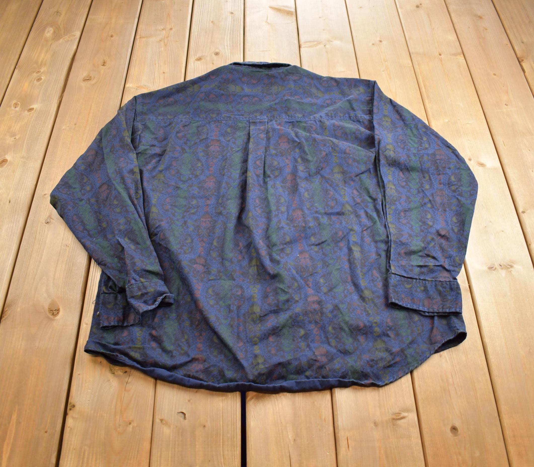 Vintage 1990s Jordache Abstract Pattern Button Up Shirt