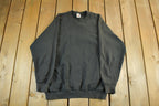 Vintage 1990s Fruit of the Loom Black Crewneck Sweatshirt Men's Large