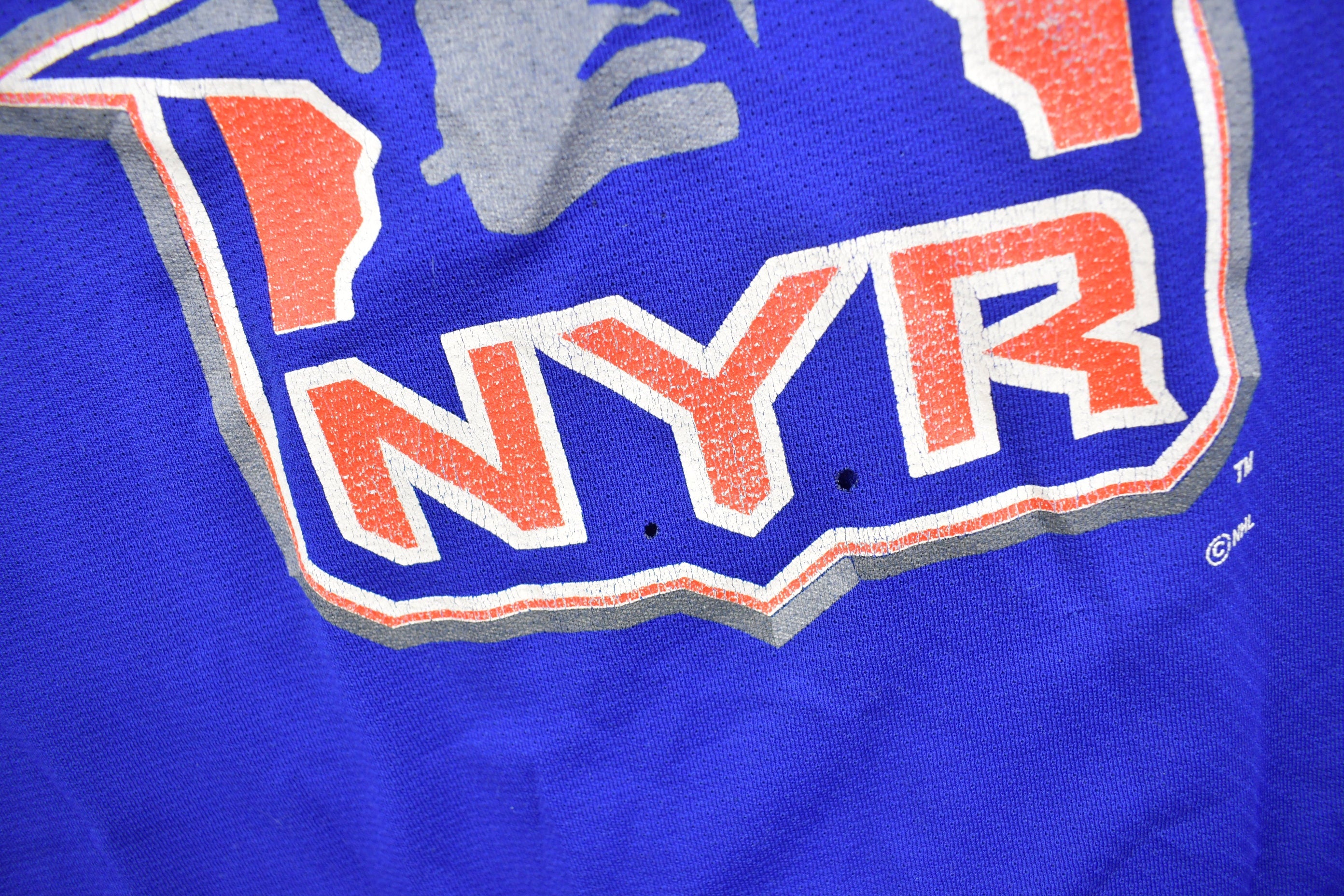 Vintage 1990s New York Rangers NHL Logo 7 Hockey Jersey