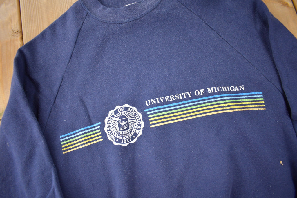 Vintage 1980s University Of Michigan Collegiate Crewneck Made In USA